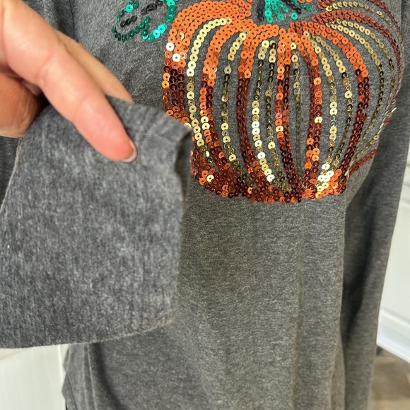 Pumpkin sequence long sleeve t like new - Picture 4 of 4